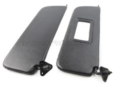 Lada 2103-2107 Sunvisor Kit L+R Black (With Soft Roof Headlining)